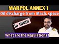 MARPOL Annex 1 Oil Mixture Discharge From Machinery Space In Hindi Annex1 Oilwaterdischarge