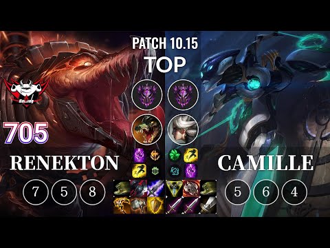 JDG 705 Renekton vs Camille Top - KR Patch 10.15