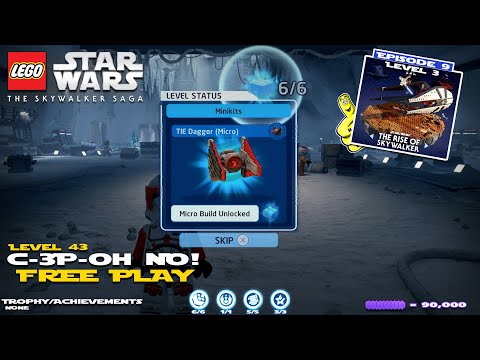 Lego Star Wars The Skywalker Saga: Lvl 43 C-3P-Oh No! FREE PLAY - HTG