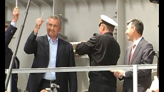 На заводе «Море» прошла торжественная церемония закладки современного ракетного корабля