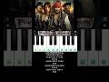 PIRATES OF CARIBBEAN JACK SPARROW BGM EASY PIANO TUTORIAL WITH NOTES Piano Jacksparrow Bgm