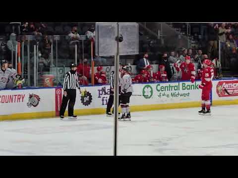 Zach Osburn with a nice slapper to score.