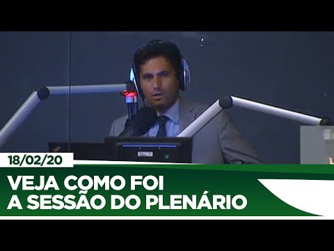 Veja como foi a sessão do Plenário - 18/02/2020