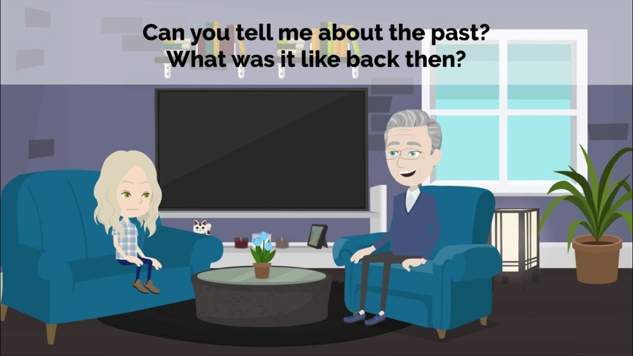 Using the Past Tense in English - Conversation with Grandpa