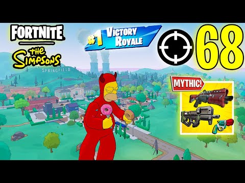 68 Elimination Solo Vs Squad Gameplay Wins (NEW! Fortnite Simpsons PS4 Controller)