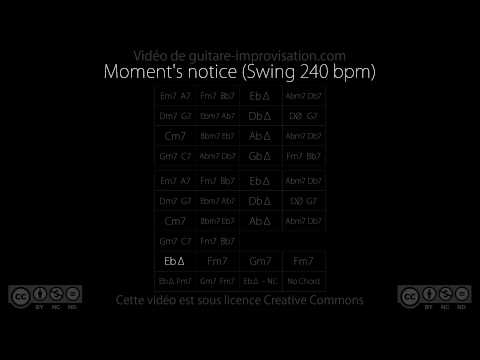 Moment's notice  : Backing Track (swing 240 bpm)