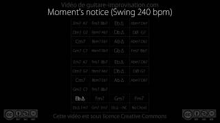 Moment's notice  : Backing Track (swing 240 bpm)