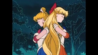 Sailor Moon and Sailor Venus lecture a Monster