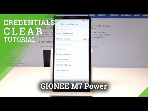 How to Clear Credentials in GIONEE M7 Power - Remove All Licenses