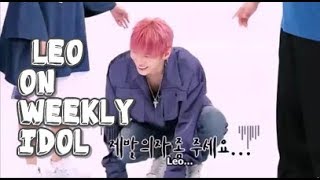 Vixx Leo being a mess on Weekly Idol