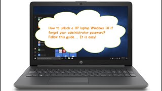 How to Unlock HP Laptop/Desktop Windows 10 If Forgot Password