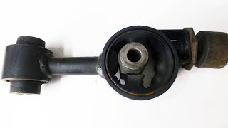 Changing broken 2010 Nissan Versa right upper torque strut mount.  engine stabilizer. Plus tool tips