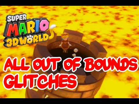 Super Mario 3D World All Out of Bounds + Some Glitches (New)
