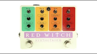 Video thumbnail for Red Witch - Synthotron II - Analog Guitar Synthesiser with Envelope filter and Sample Hold by Red Witch Pedals