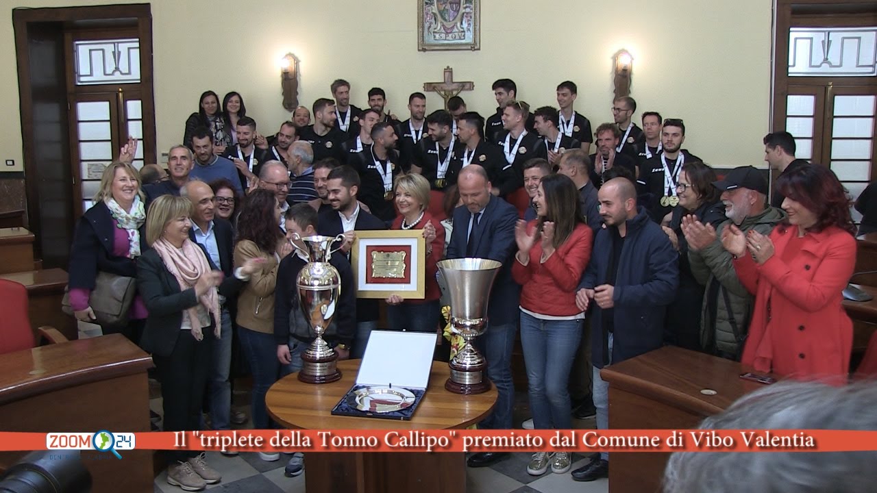 Il “triplete della Tonno Callipo” premiato dal Comune di Vibo Valentia (VIDEO)