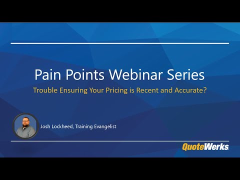 Trouble Ensuring Your Pricing is Recent and Accurate? | Pain Point Webinar