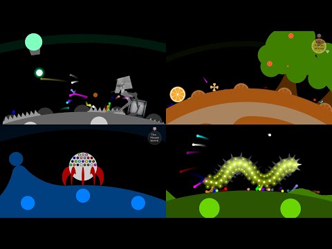 The Planets Travel - Elimination Marble Race in Algodoo