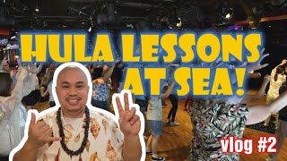 First Full Sea Day on Emerald Princess! Hula Class, Tea Time & Cruise Fun | Hawaii Cruise Vlog Day 2
