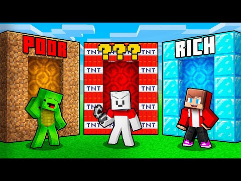JJ vs Mikey vs Carrie: SECRET PORTAL BATTLE in Minecraft - Maizen