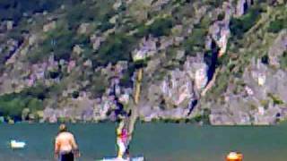 preview picture of video 'Bas surft! Op het meer van Lugano in Porlezza!'