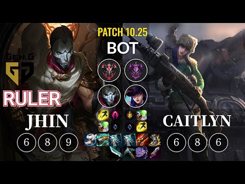 GEN Ruler Jhin vs Caitlyn Bot - KR Patch 10.25