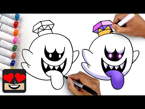 How To Draw King Boo | Luigi's Mansion