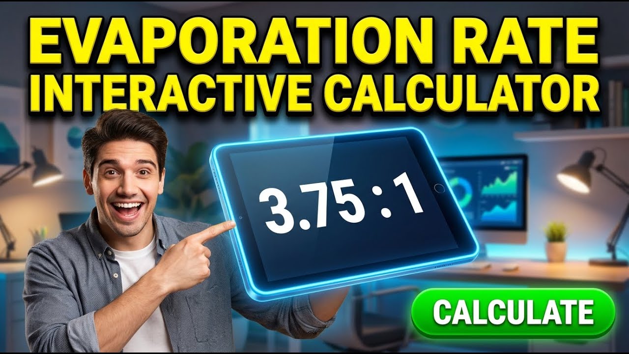 Evaporation Rate Interactive Calculator