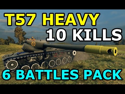 World of Tanks - T57 Heavy - 10 kills - 6 battles pack