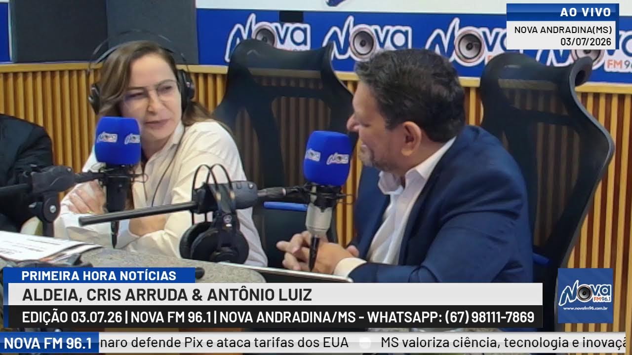 Programa Primeira Hora Notícias, Ao Vivo, com Cris Arruda, Aldeia e Antônio Luiz