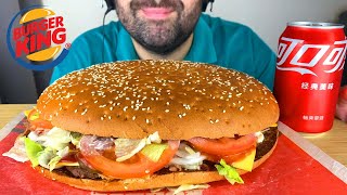 Download lagu ASMR BURGER KING WHOPPER PIZZA | GIANT WHOPPER 1.2 KG | 3310 CALORIES MUKBANG (EATING SOUNDS) mp3