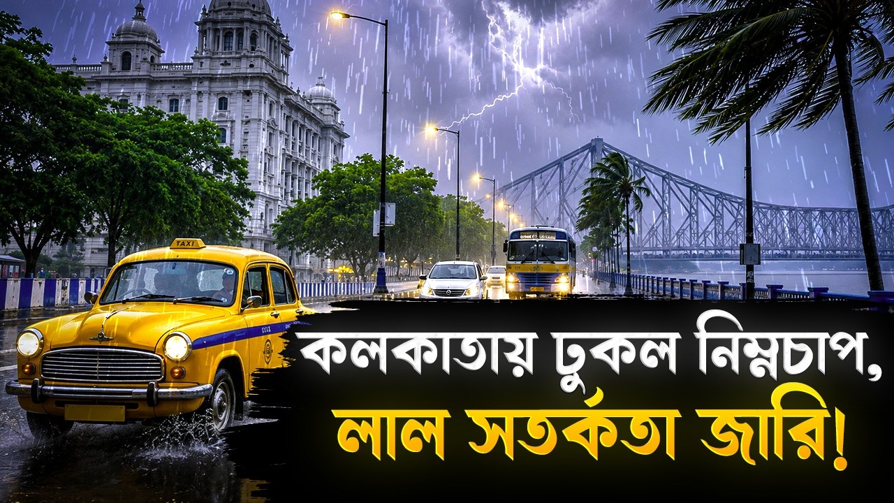কলকাতায় প্রবেশ করল নিম্নচাপ, একটানা চলবে দুর্যোগ! জারি লাল সতর্কতা! | Weather Update | West Bengal