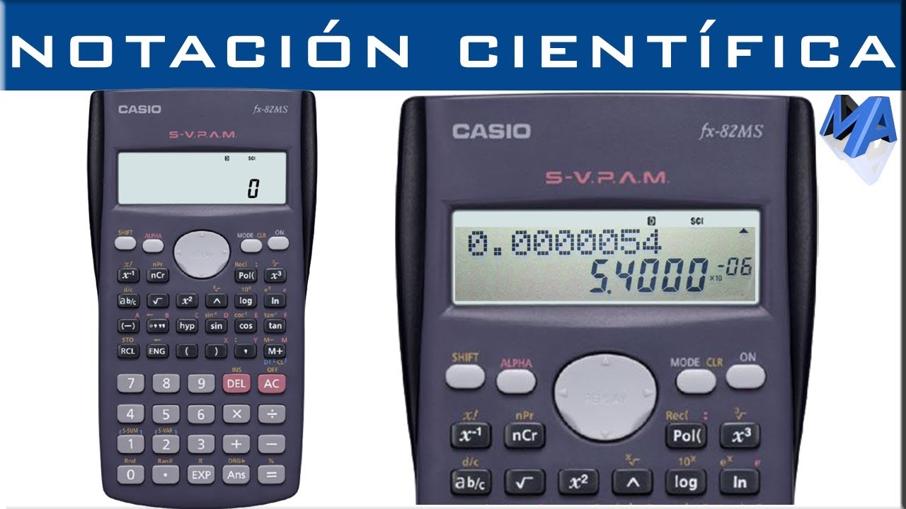 Notación científica uso correcto de la calculadora Fx 82, 95, 570 MS y similares