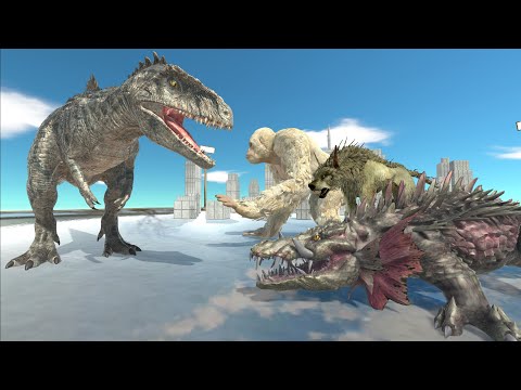 Jurassic World Dominion GIGANOTOSAURUS vs RAMPAGE ALL UNITS - Animal Revolt Battle Simulator