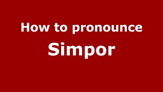 How to pronounce Simpor