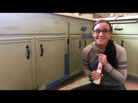 Touching up chipped painted kitchen cabinets