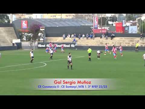 Gol Sergio Muñoz. CE Constancia 0 - CE Santanyí /ATB 1. 3ª RFEF 22/23