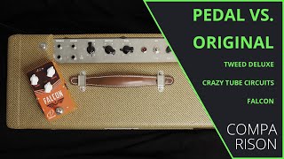 Video thumbnail for Pedal vs. Original - Tweed Deluxe vs. Crazy Tube Circuits Falcon - Comparison (no talking) by Guitar Bonedo