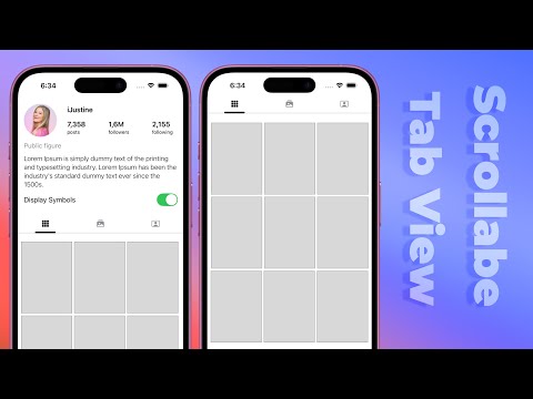 Building Scrollable Tab View Using SwiftUI | Instagram Profile Scroll Tab View | iOS 18+ | Xcode 16