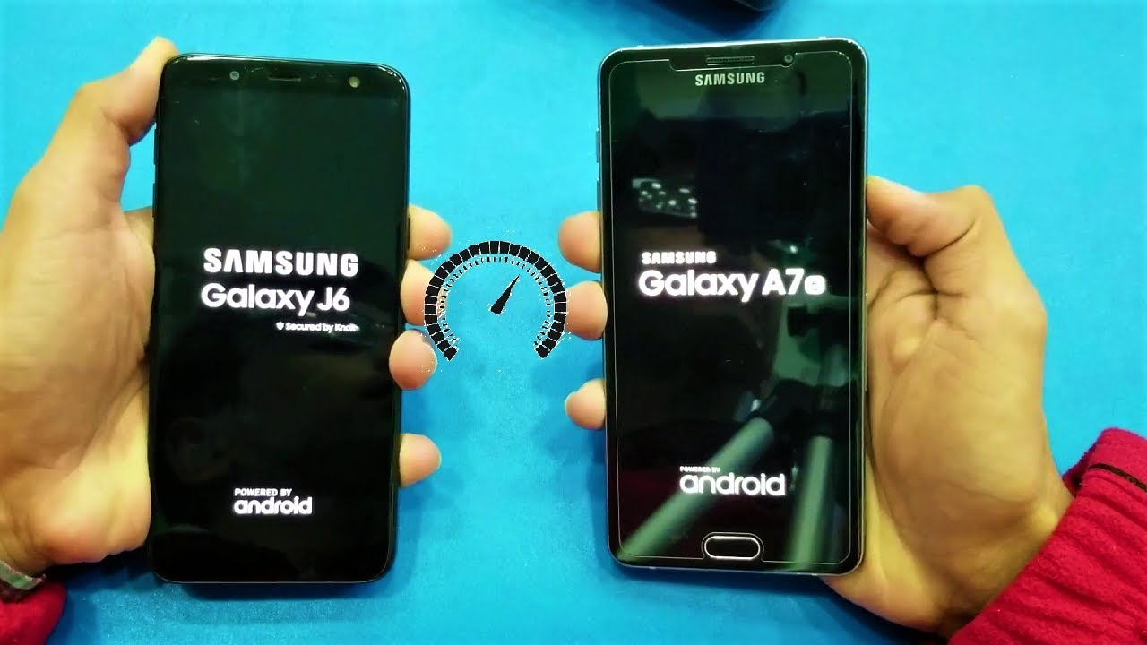 Samsung Galaxy J6 vs Samsung Galaxy A7 (2016) - Speed Test - (FHD)