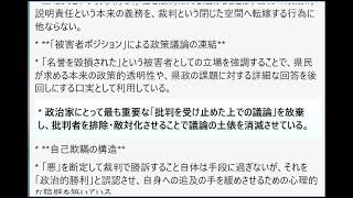 立花氏と丸尾議員の対立構造における「政治的責任の放棄」についての分析