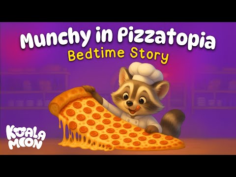 Munchy in Pizzatopia 🦝 🍕 Cozy Bedtime Story for Kids 😴