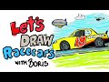 Let S Draw Race Cars With Boris At Noon ET How To Draw Brandon Jones Menards Supra NASCAR Racecar