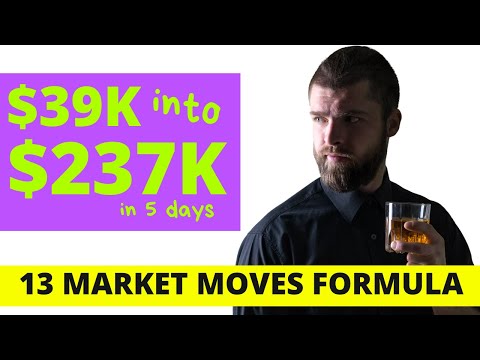 Trading $39k to $237k in 5 days  does 13marketmoves formula work?!