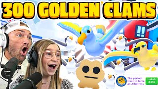 We Open 300 Golden Clams in Roblox Adopt Me! **50K Robux Shopping Spree!**