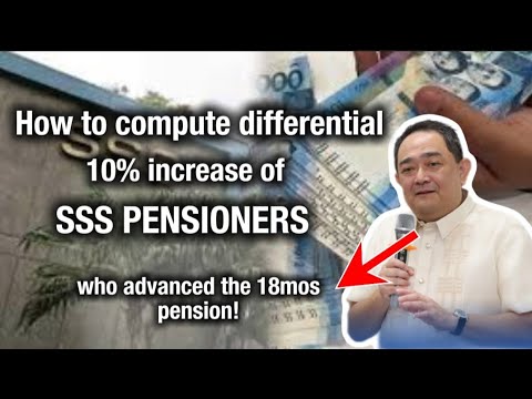 ✅HOW TO COMPUTE 10% INCREASE (differrential) OF SSS PENSIONERS WITH 18 MONTHS ADVANCE PENSION