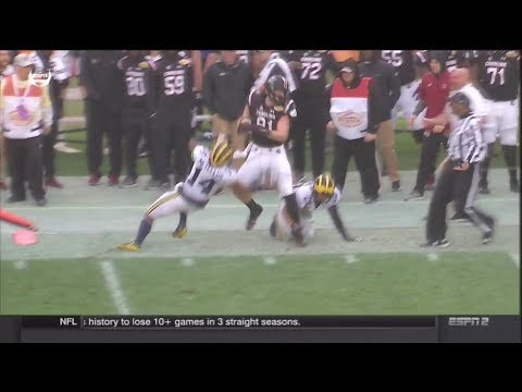 2018 Outback Bowl USC vs Michigan - Hayden Hurst 12 Yd Reception plus Unnecessary Roughness Penalty