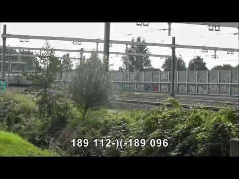 189 112-)(-189 096,  Siemens ES64F4 passeren Barendrecht, 21 SEP 2015