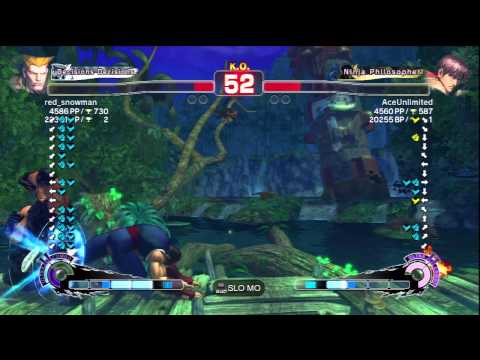 red_snowman [Guile] Vs AceUnlimited [Guy] SSF4 AE Ranked Matches - PSN