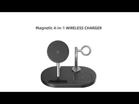 iPhone 17-12 ,4 in 1 Wireless Charging Stand with MagSafe，iPhone 17 Magnetic 4-in-1 WIRELESS CHARGER