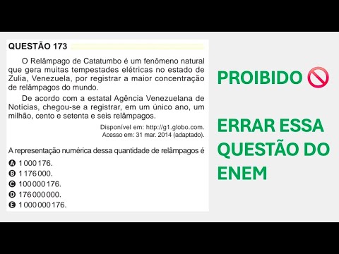 ENEM PPL 2024 Reaplicação - Questão 173 (Caderno Amarelo) - O Relâmpago de Catatumbo é um fenômeno